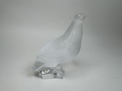 LALIQUE France.
Partridge.
Molded, pressed,...