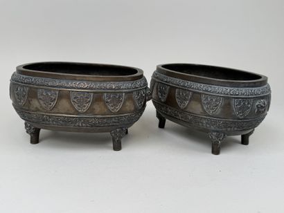 JAPAN - MEIJI period (1868 - 1912). 
Pair...