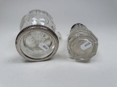 Lot en cristal et argent 950/1000, poinçon...
