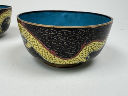 ASIA, 20th century.
Pair of footed bowls...
