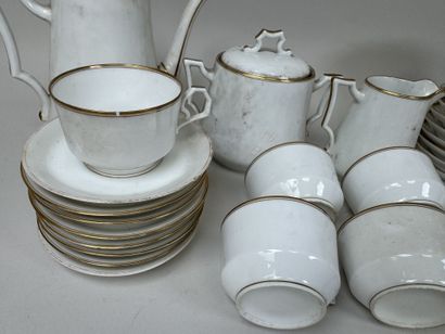 Two tea sets made of polychrome and gold...