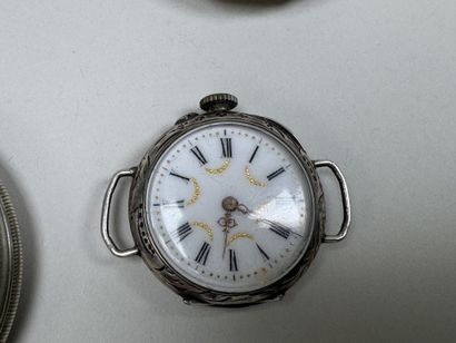 Three pocket watches and one wristwatch made...