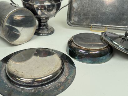Silver plated set including:
- a small rectangular...