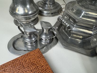 Lot of various pewter and stainless steel...