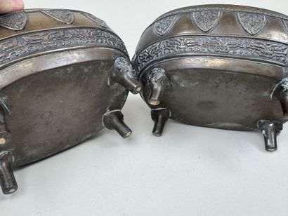 JAPAN - MEIJI period (1868 - 1912). 
Pair...