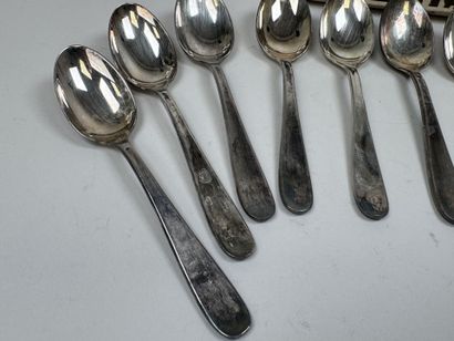 CHRISTOFLE.
Modèle DAX.
Série de 12 petites...