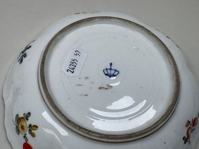 SAXE.
Two polychrome and gold porcelain bowls...