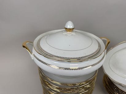 Sologne Porcelain - LAMOTTE.
White and gold...