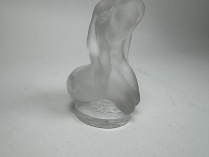 LALIQUE France.
Woman and Goose.
Molded,...
