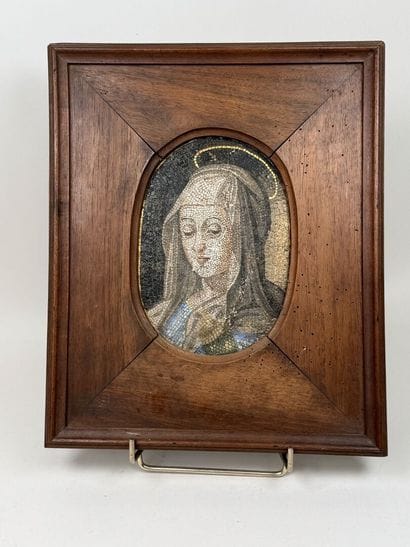 École fin XIXe-début XXe.
Vierge.
Plaque...