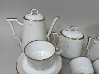 Two tea sets made of polychrome and gold...