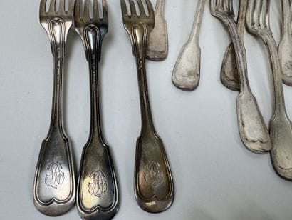 CHRISTOFLE et divers.
Divers couverts de...