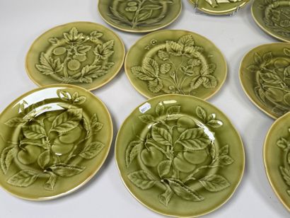 H.B. & Cie.
Choisy-le-Roi.
Set of 11 earthenware...