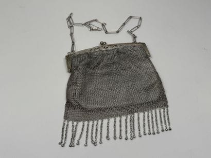 Large, openwork silver plated metal coin...