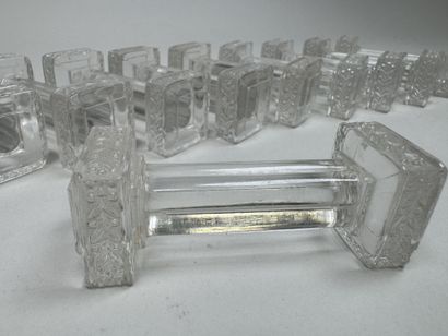 Set of 12 knife rests made of molded and...
