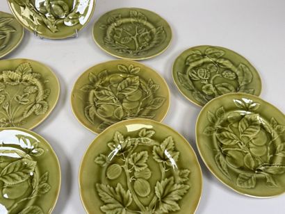 H.B. & Cie.
Choisy-le-Roi.
Set of 11 earthenware...