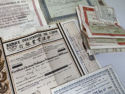 Large collections of stocks and bonds.
1920s–1930s.
(minor...