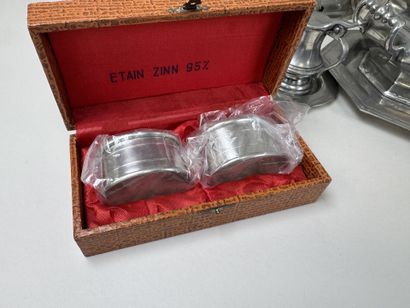 Lot of various pewter and stainless steel...