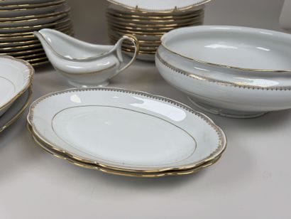 Sologne Porcelain - LAMOTTE.
White and gold...