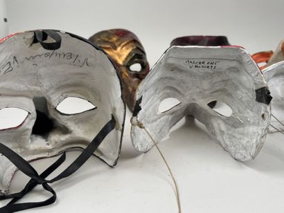 VENICE, 20th century.
Collection of 8 masks...