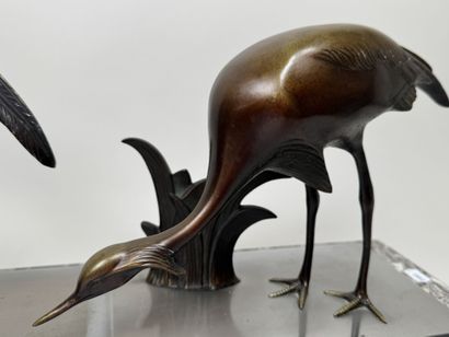 School, circa 1900.
Ibis or cranes.
Large,...