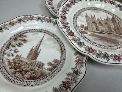 WEDGWOOD.
Set of eleven fine polychrome earthenware...