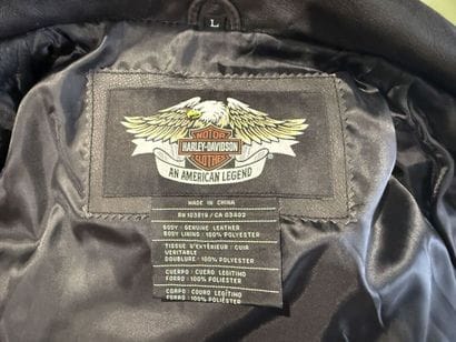 HARLEY DAVIDSON.
Leather jacket.
Size L.
(Damaged...