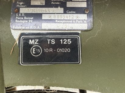 MZ TS 125
August 2, 1985

Type: TS 125
Serial...