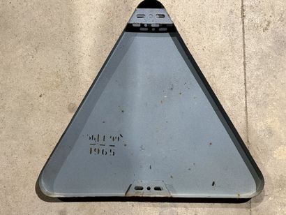 Triangular traffic sign made of polychrome...