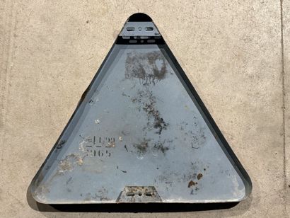 Triangular traffic sign made of polychrome...