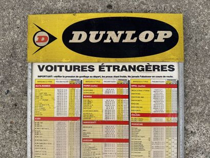 DUNLOP, Foreign Cars.
Rectangular metal advertising...