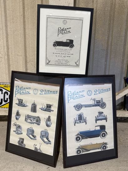 Set of three framed ROLLAND PILAIN posters.
Reprints.
78...