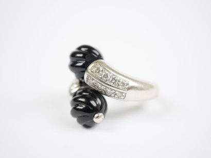 BOUCHERON.
18K white gold (750‰) ring adorned...