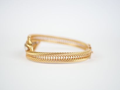 Bracelet in 18K yellow gold (750‰) and white...