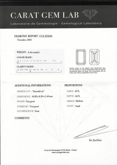 THE WHITE STAR.
Platinum ring (850‰) set...