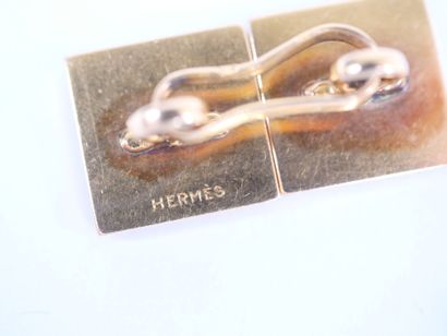 HERMÈS.
Pair of 18K yellow gold (750‰) cufflinks...