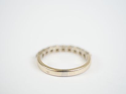 American half-eternity ring in 18K white...