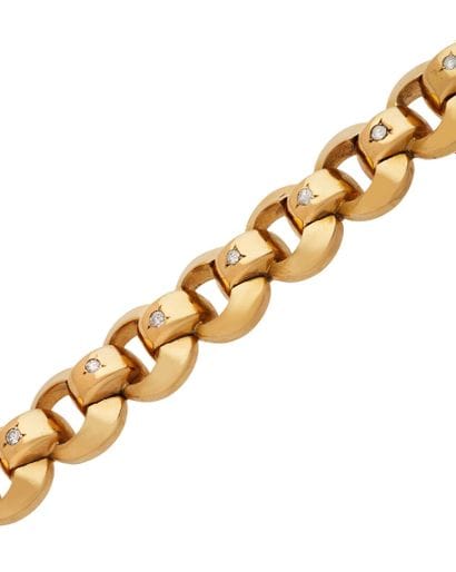 18K yellow gold (750‰) bracelet with a ring-link...