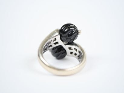 BOUCHERON.
18K white gold (750‰) ring adorned...