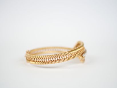 Bracelet in 18K yellow gold (750‰) and white...