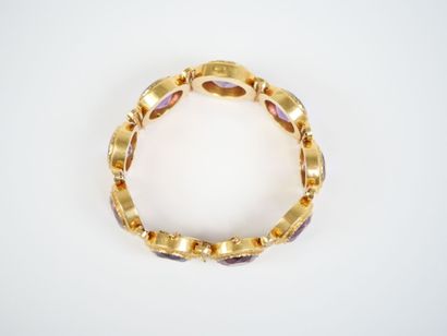 Important articulated bracelet in 18K yellow...