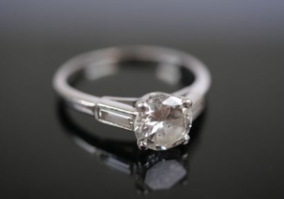 BOUCHERON.
Solitaire ring in 18K white gold...