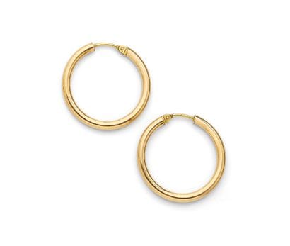 Pair of 18K yellow gold (750‰) hoop earrings....