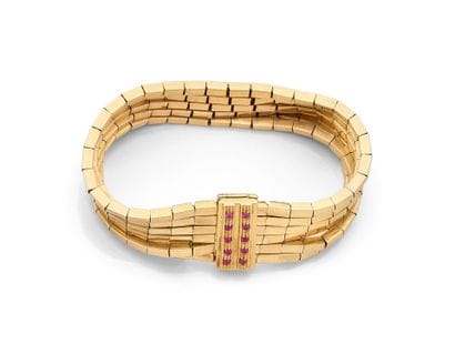 A striking 18K yellow gold (750‰) bracelet...