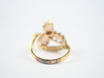 18K (750‰) yellow gold and white gold or...