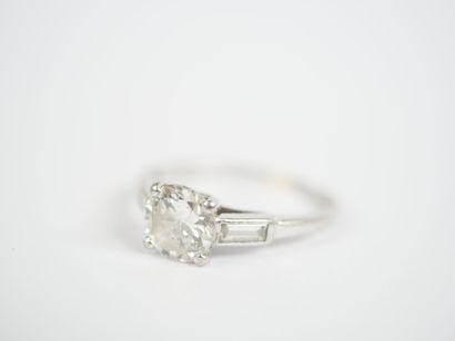 BOUCHERON.
Solitaire ring in 18K white gold...