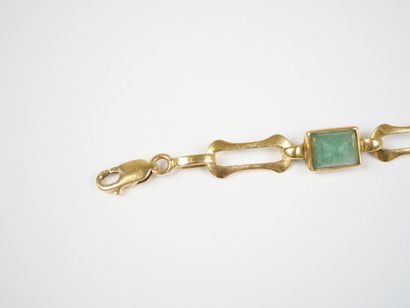 18K yellow gold (750‰) bracelet with an openwork...