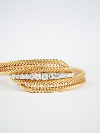 Bracelet in 18K yellow gold (750‰) and white...