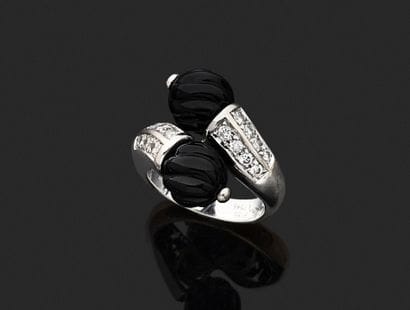 BOUCHERON.
18K white gold (750‰) ring adorned...