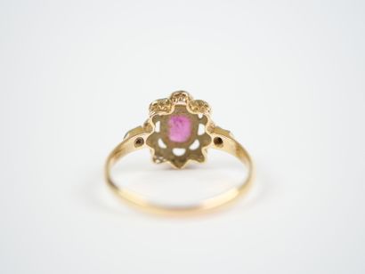 Ring in 18K yellow gold (750‰) and white...